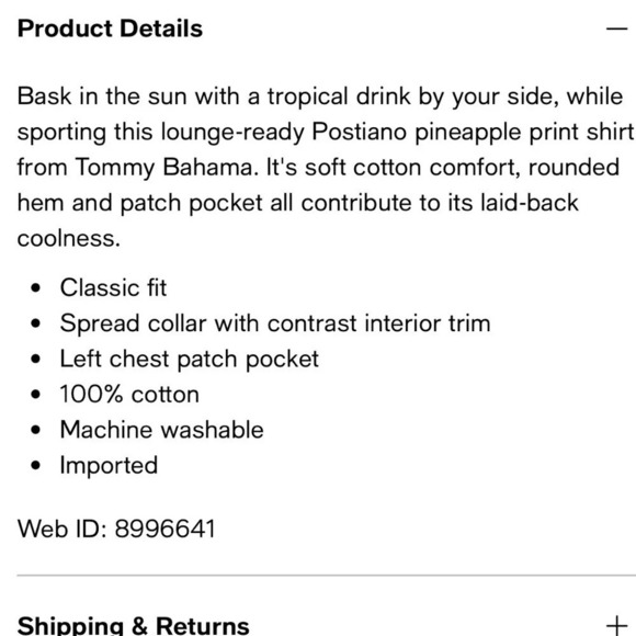 Tommy Bahama Positano Pineapple button-down shirt size XL gray short sleeve - Picture 2 of 7